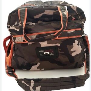 Lug Boxer Camouflage Brown and Black with Orange Accents